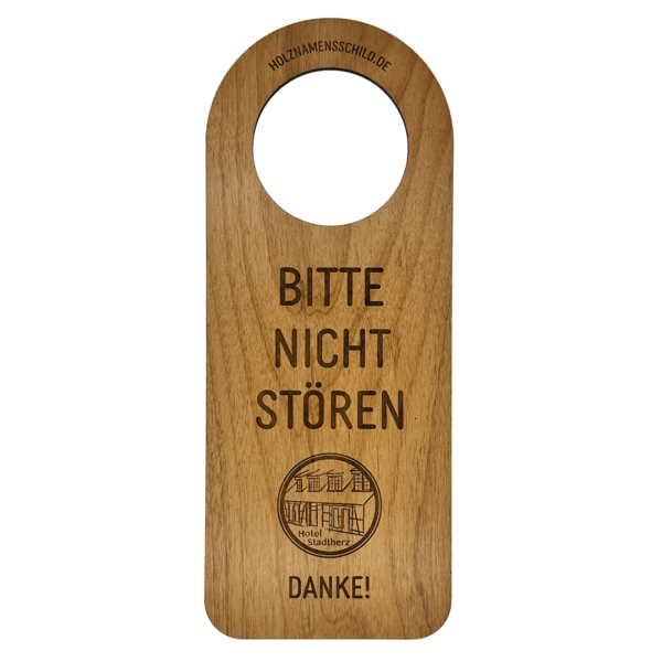 Türschild Hoteltür Holz Bitte nicht stören