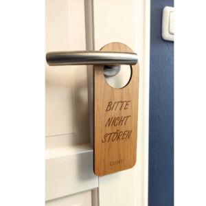 Holzschild Hotel Tür Bitte nicht stören Bitte aufräumen