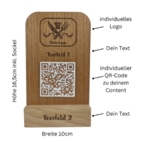 Gastro Tischaufsteller mit QR Code