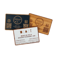 Visitenkarten aus Holz
