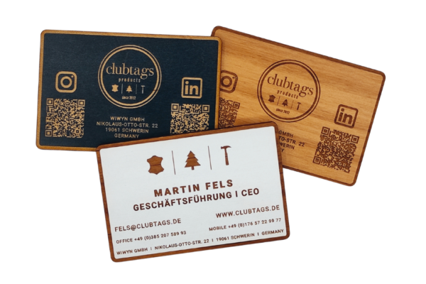 Visitenkarten aus Holz Visitenkarten aus Holz