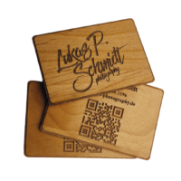 Visitenkarten aus Holz