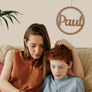 Namensschild aus Holz Kinderzimmer Paul